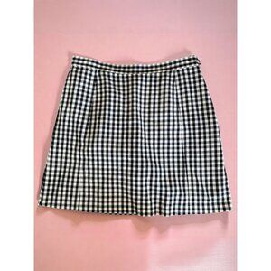 TOMMY HILFIGER Plaid Silk Cotton Blend Golf Skort Size 8